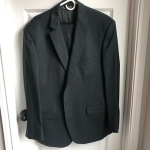 Men’s Italian Black/Grey Pinstripe Suit